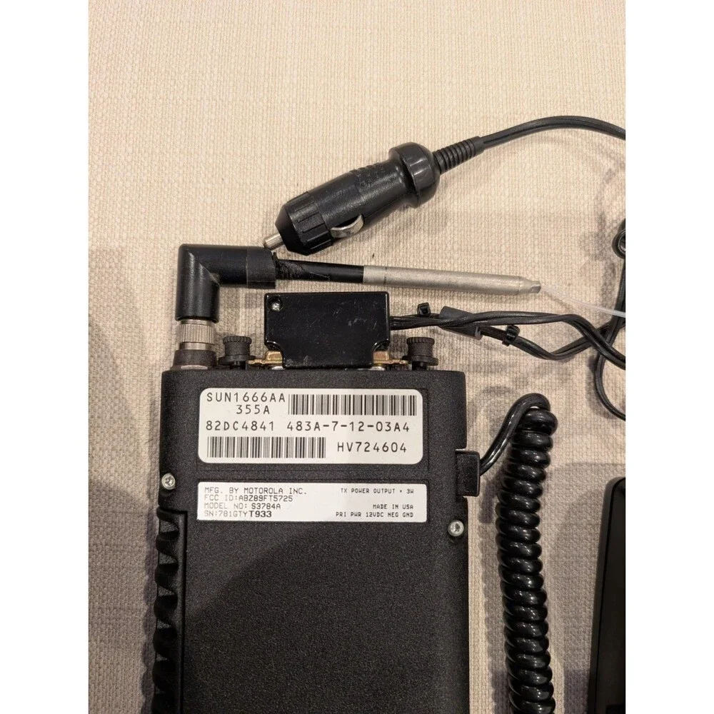 Motorola Vintage Cellular Car Phone S3784A Cellular One w/ Handset & Case – Part